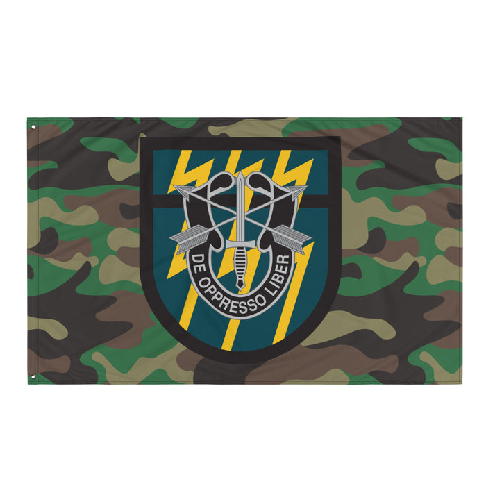 12th Special Forces Group (12th SFG) Woodland Camo Flag Tactically Acquired   