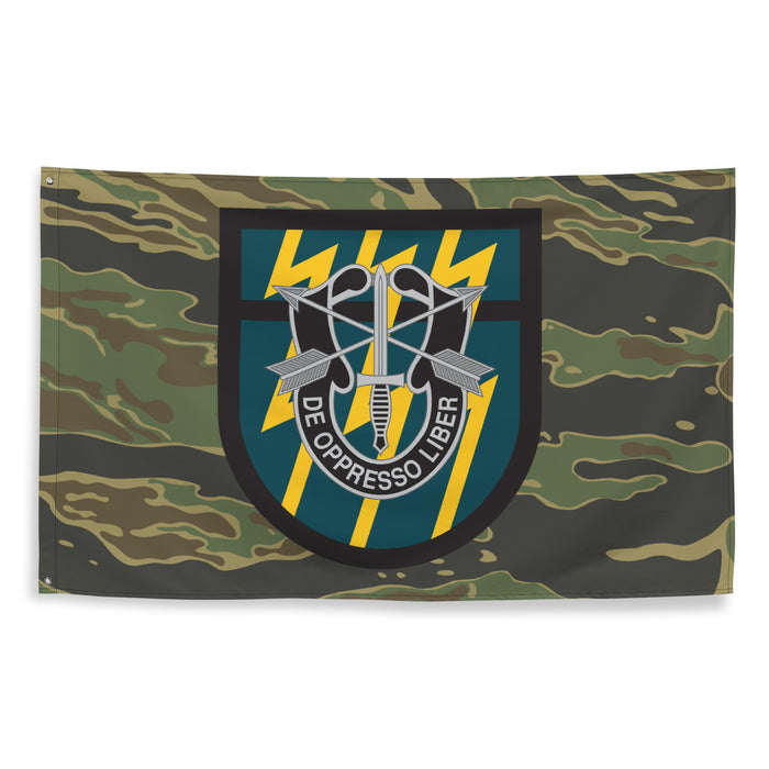 12th Special Forces Group (12th SFG) Tiger Stripe Camo Flag Tactically Acquired   