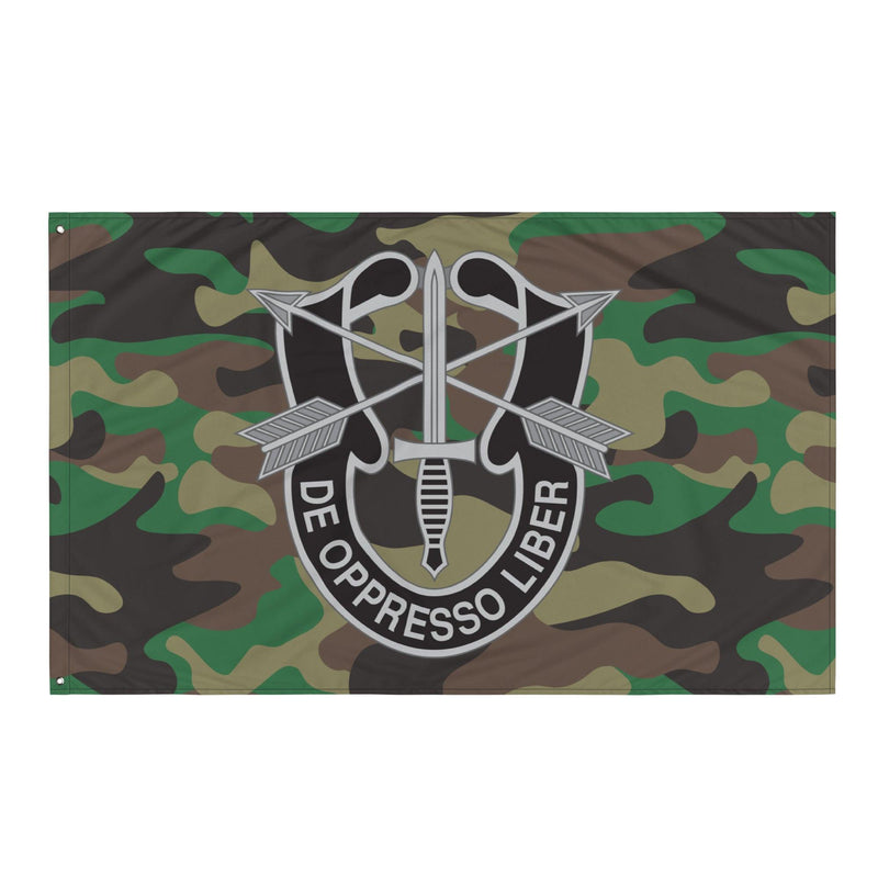 De Oppresso Liber M81 Woodland Camo Flag