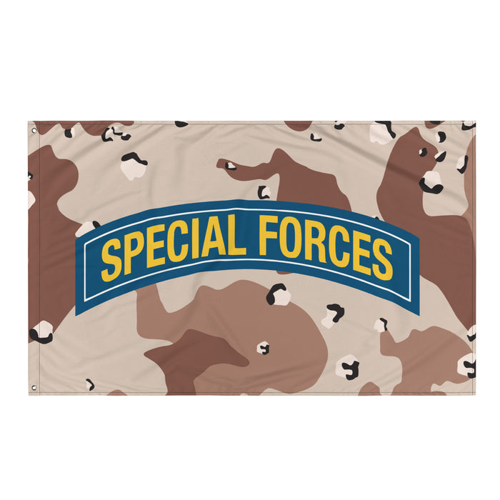 U.S. Army Special Forces Tab Chocolate Chip Camo Flag Tactically Acquired   