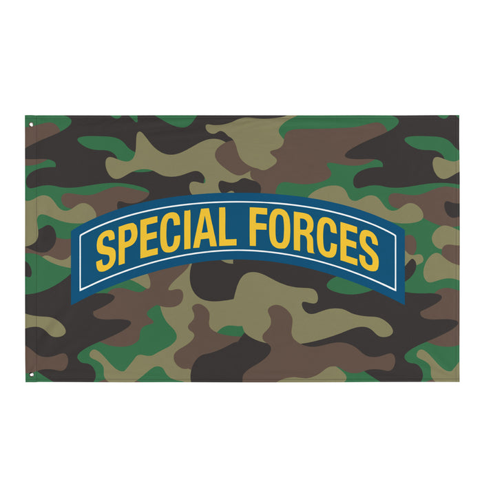U.S. Army Special Forces Tab Woodland Camo Flag Tactically Acquired Default Title  