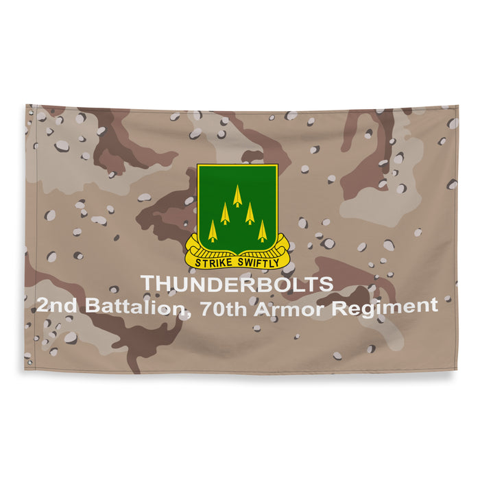 2-70 AR 'Thunderbolts' Chocolate Chip Camo Flag Tactically Acquired   