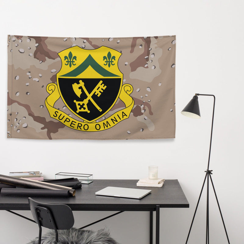 U.S. Army 81st Armor Regiment Chocolate-Chip Camo Flag
