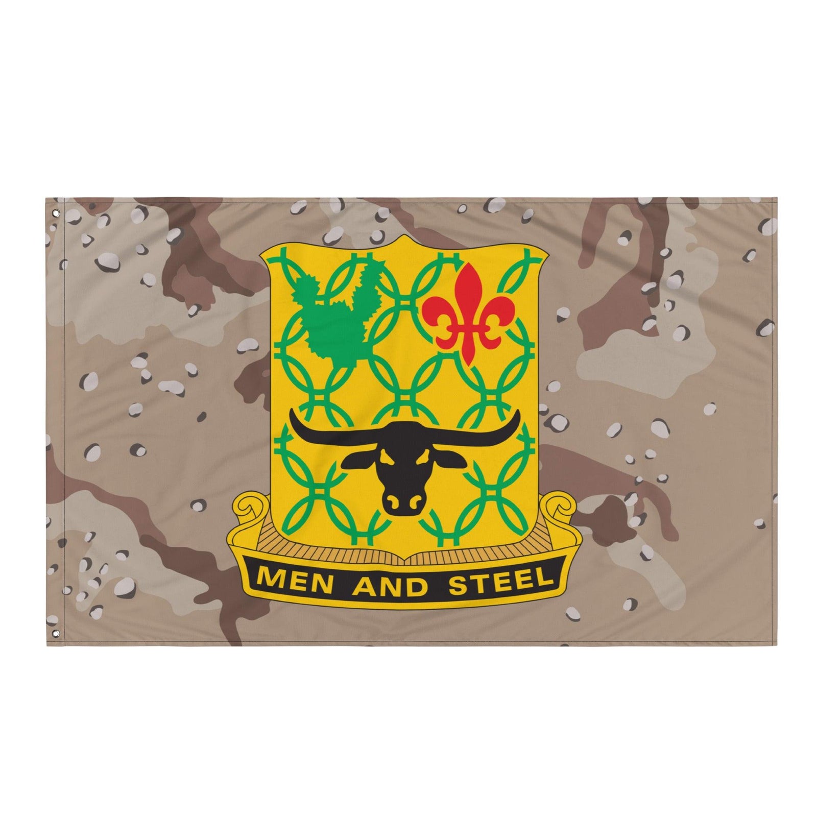 U.S. Army 149th Armor Regiment Chocolate-Chip Camo Flag Tactically Acquired   