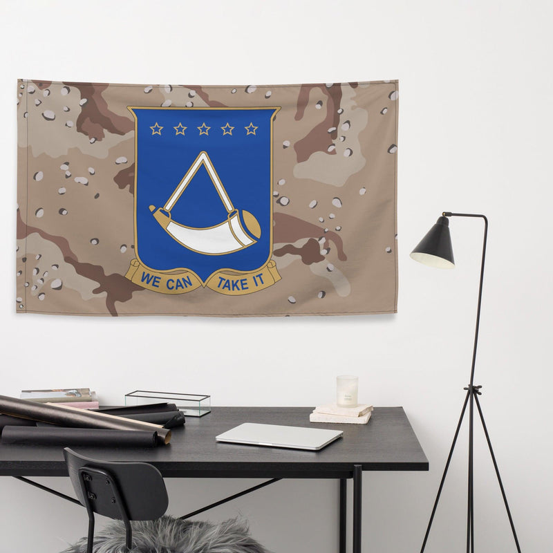 U.S. Army 150th Armor Regiment Chocolate-Chip Camo Flag