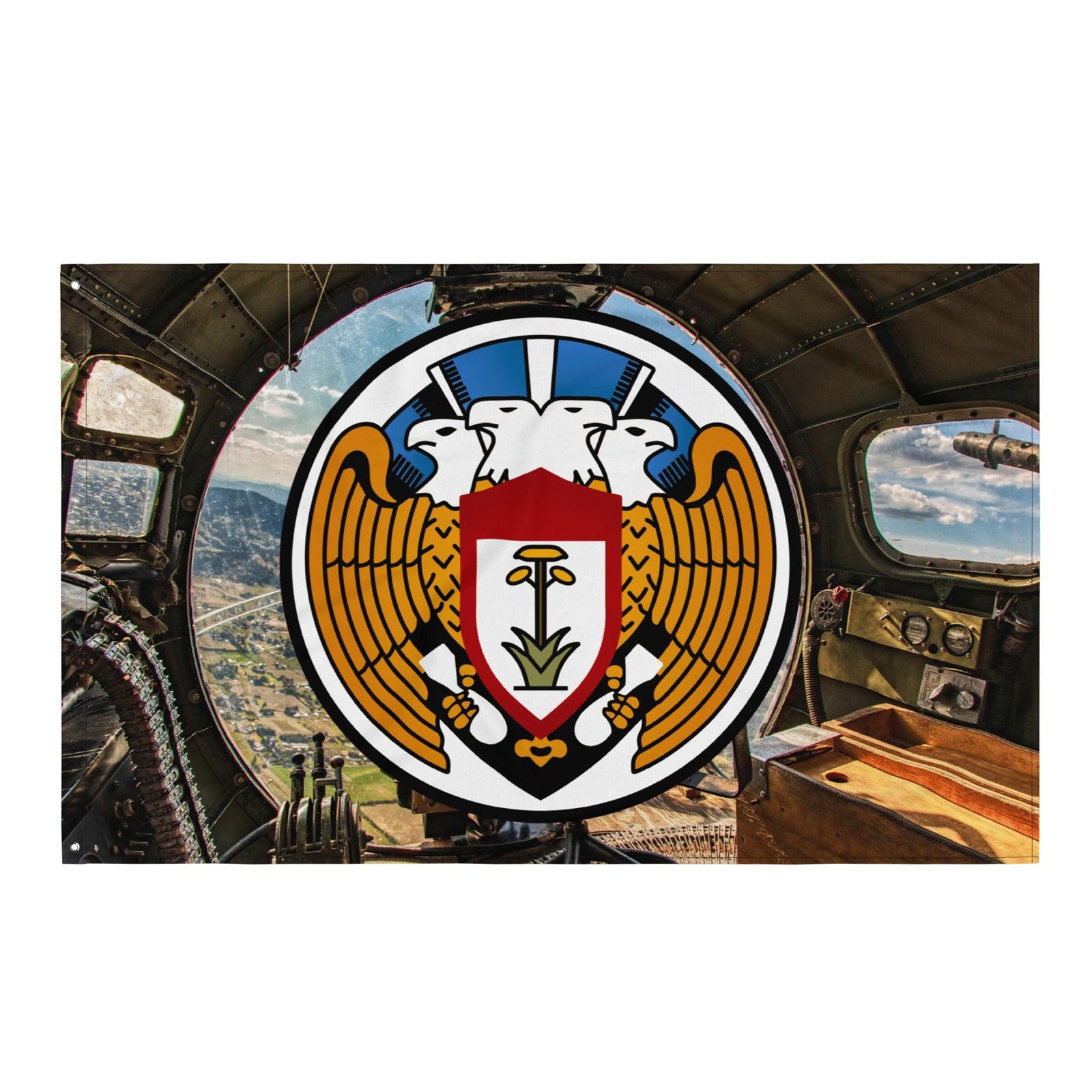100th Bomb Group WW2 B-17 Flying Fortress Indoor Wall Flag Tactically Acquired   