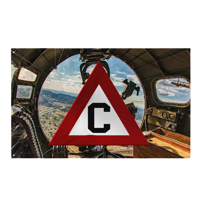 303rd Bomb Group (Heavy) Triangle-C Logo Wall Flag