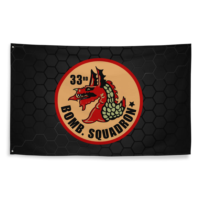 33rd Bombardment Squadron Emblem WW2 Wall Flag Tactically Acquired   