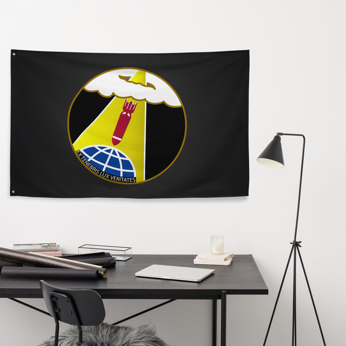 489th Bomb Group WW2 Black Indoor Wall Flag Tactically Acquired   