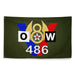 486th Bombardment Group WW2 Military Green Flag Tactically Acquired   