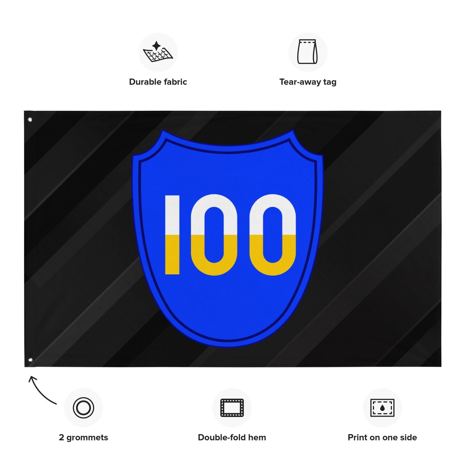 U.S. Army 100th Infantry Division Black Flag Tactically Acquired   