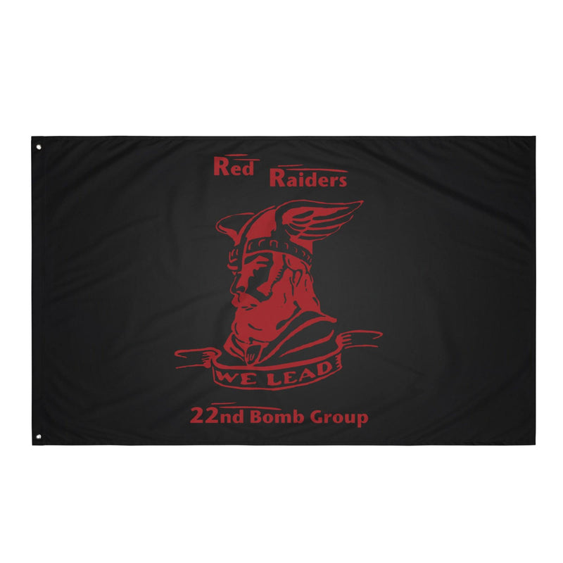 22nd Bomb Group "Red Raiders" WW2 Black Flag