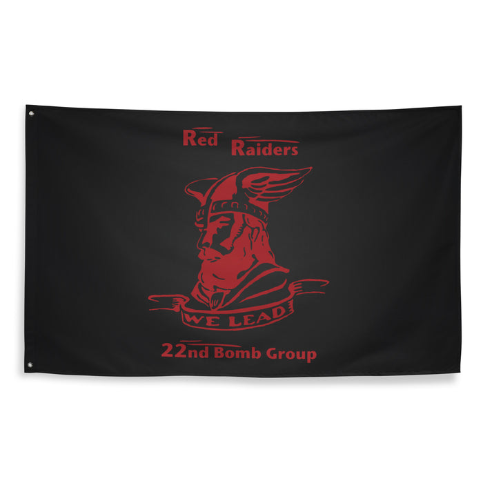 22nd Bomb Group "Red Raiders" WW2 Black Flag Tactically Acquired   