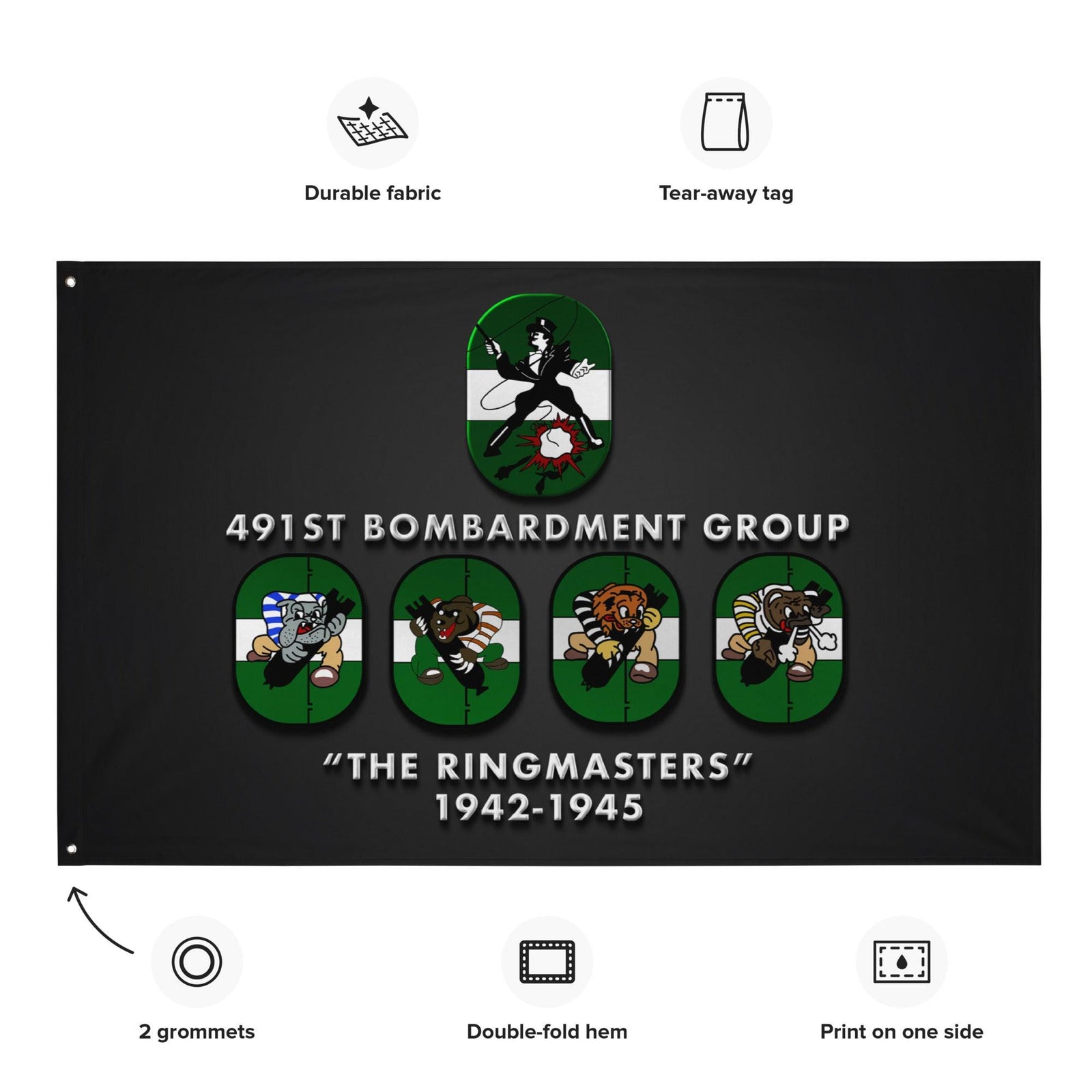 491st Bomb Group "Ringmasters" Legacy Black Flag Tactically Acquired   