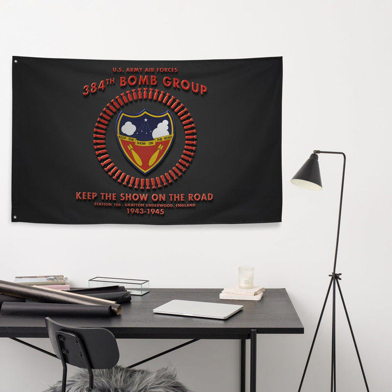 384th Bomb Group WW2 Legacy Black Flag