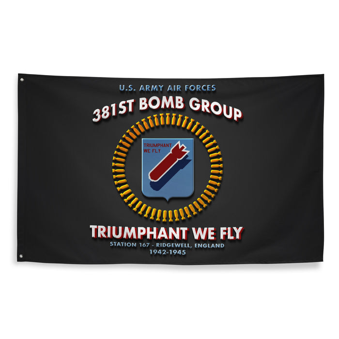 381st Bomb Group WW2 Legacy Black Flag Tactically Acquired   