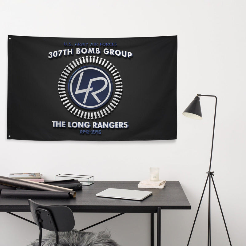 307th Bomb Group WW2 Legacy Black Flag