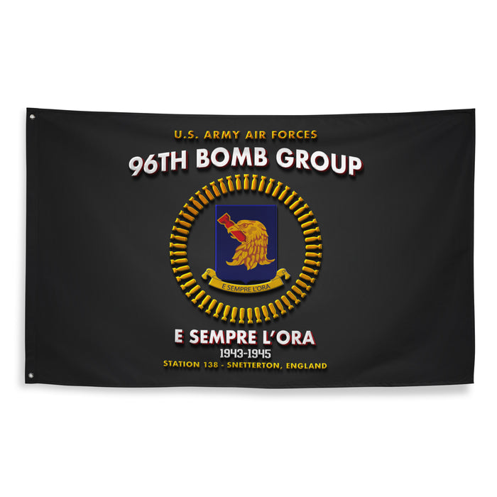 96th Bomb Group WW2 Legacy Black Flag Tactically Acquired   