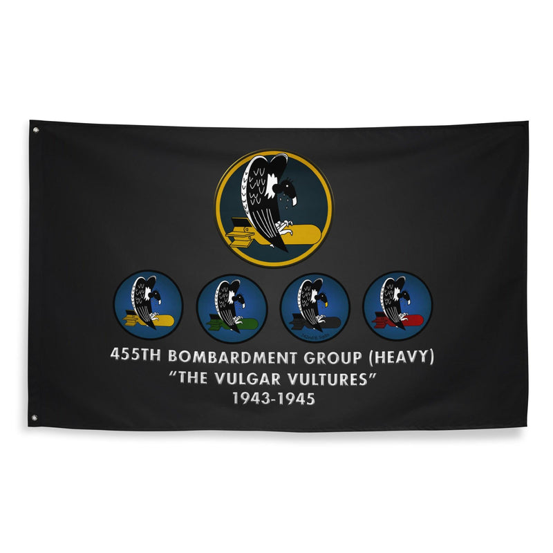 455th Bomb Group WW2 Squadron Legacy Black Flag