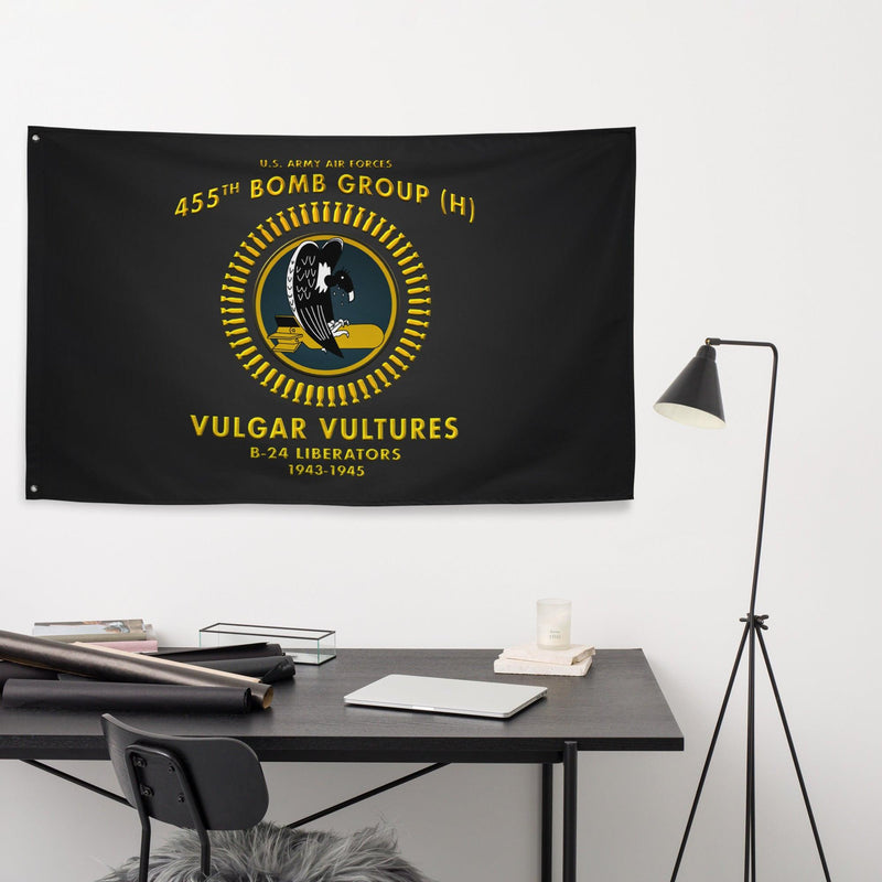455th Bomb Group WW2 Legacy Black Flag
