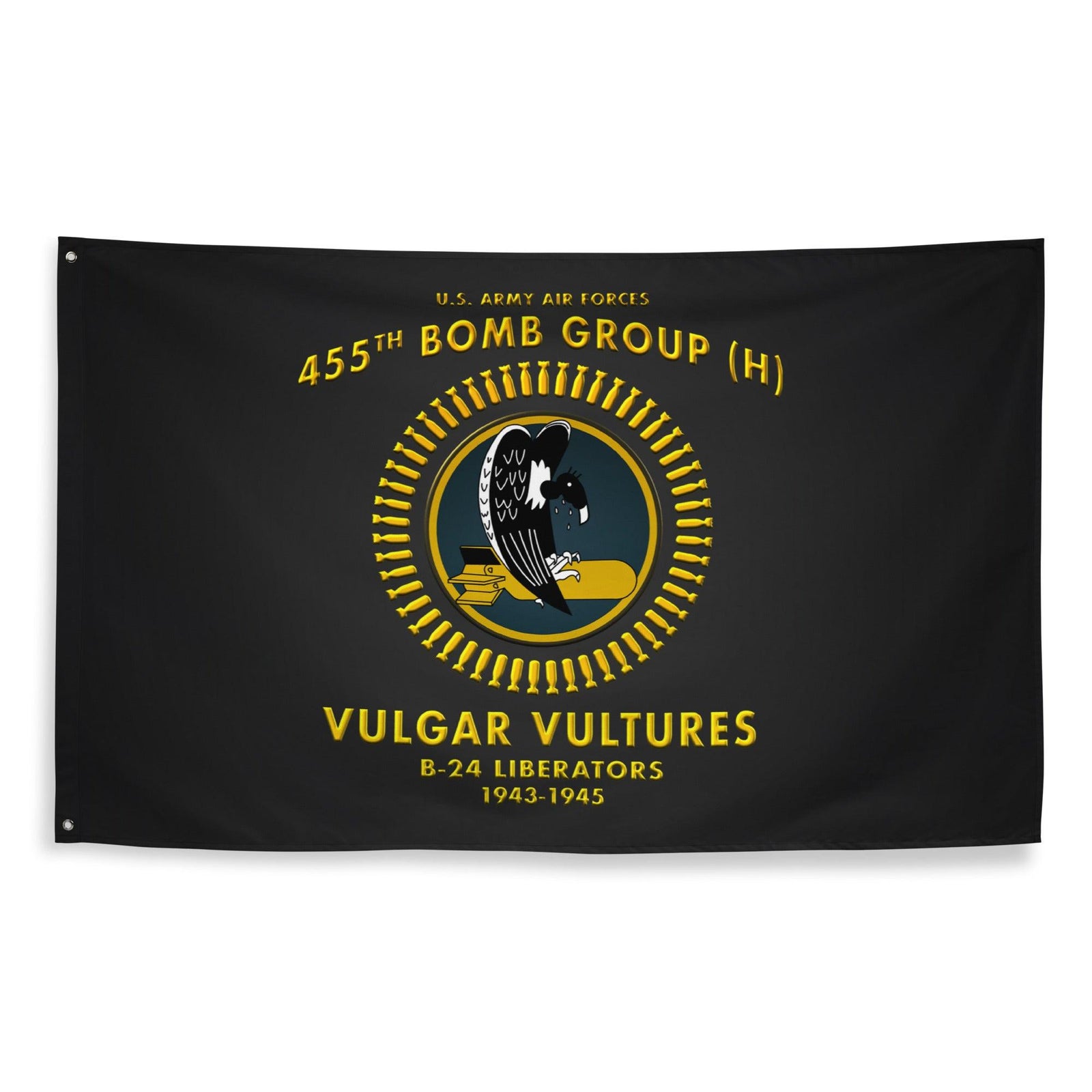 455th Bomb Group WW2 Legacy Black Flag Tactically Acquired   