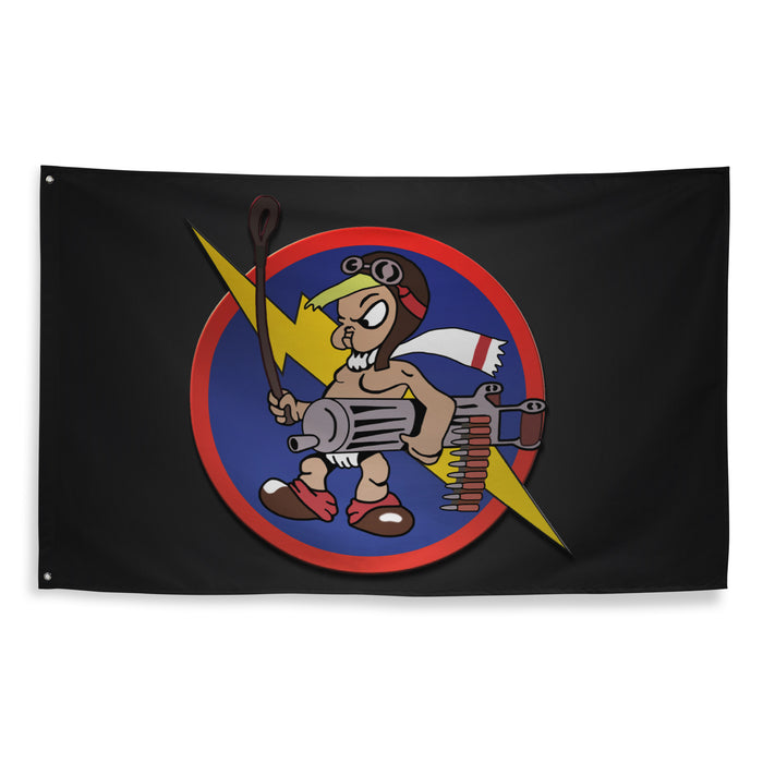 487th Fighter Squadron WW2 Black Flag Tactically Acquired   