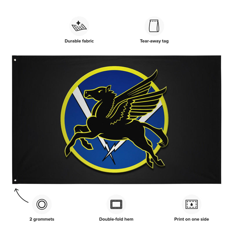 486th Fighter Squadron WW2 Black Flag