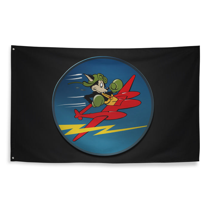 428th Fighter Squadron WW2 Black Flag Tactically Acquired   