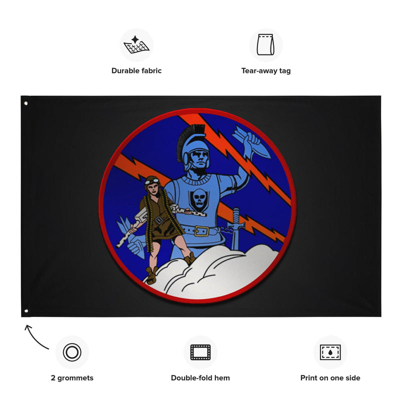 328th Fighter Squadron WW2 Black Flag