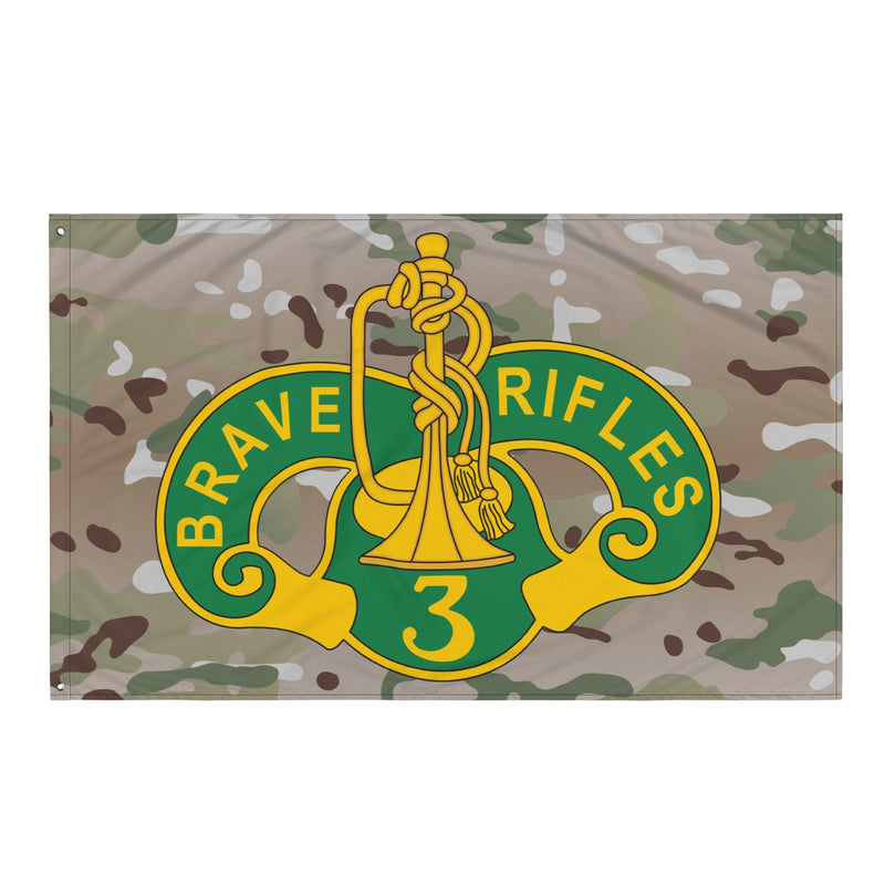 3d Cavalry Regiment Multicam Camo Wall Flag