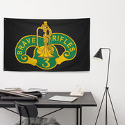 3d Cavalry Regiment Brave Rifles Black Wall Flag Tactically Acquired   