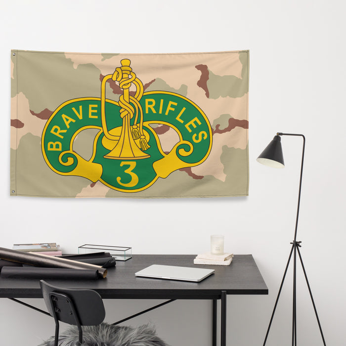 3d Cavalry Regiment DCU Camo Wall Flag Tactically Acquired   