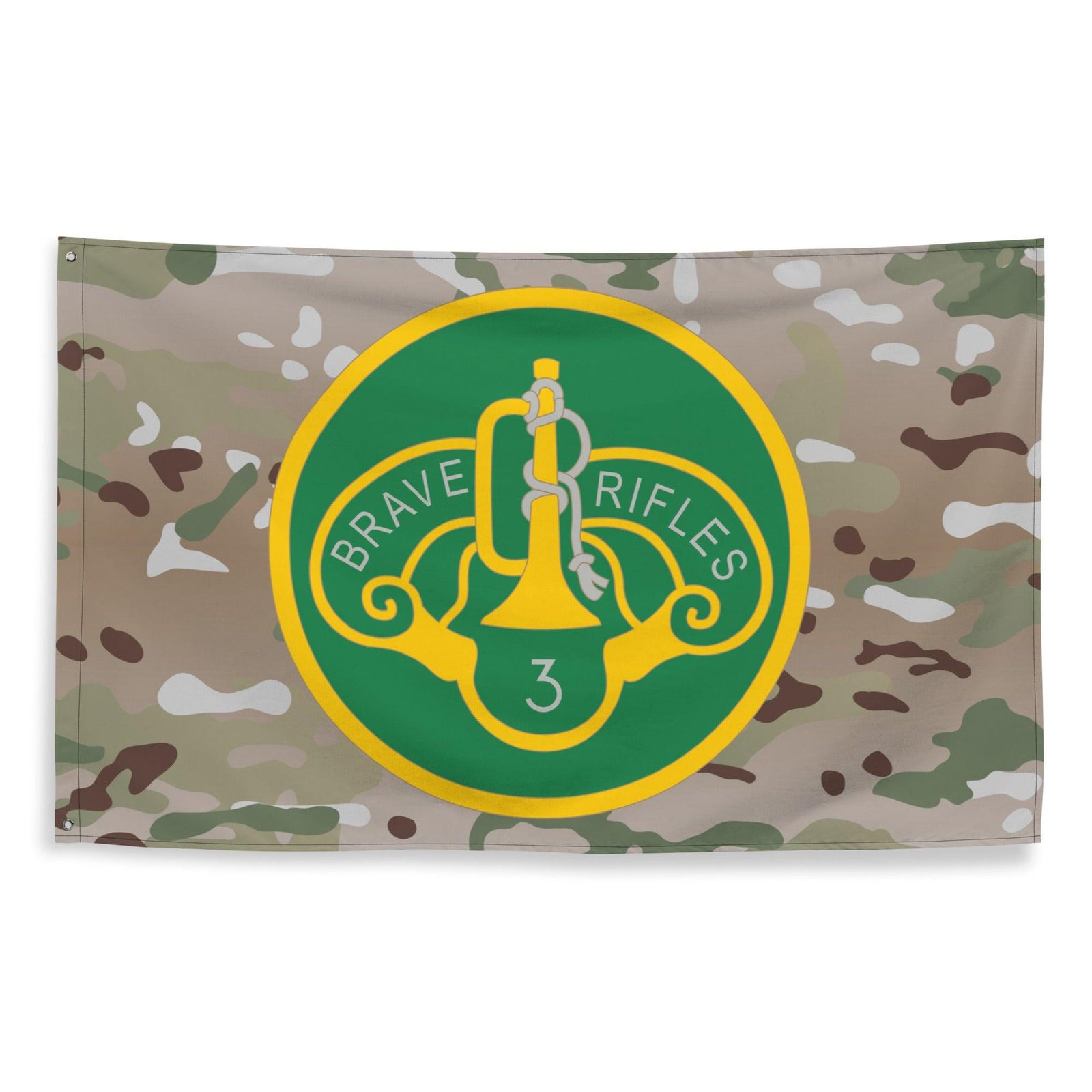 3d Cavalry Regiment SSI Multicam Camo Wall Flag Tactically Acquired   