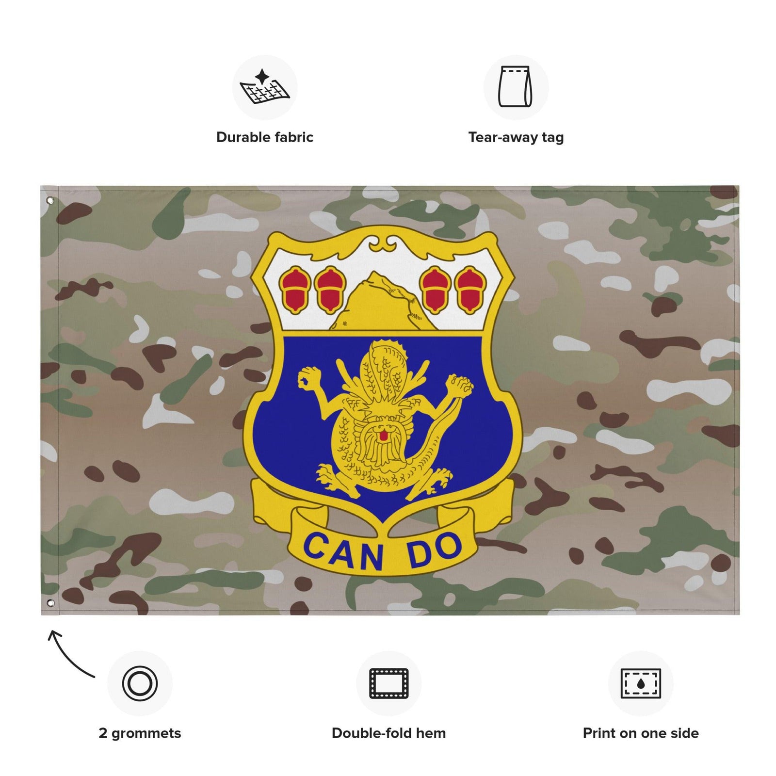 U.S. Army 15th Infantry Regiment Multicam Flag Tactically Acquired   