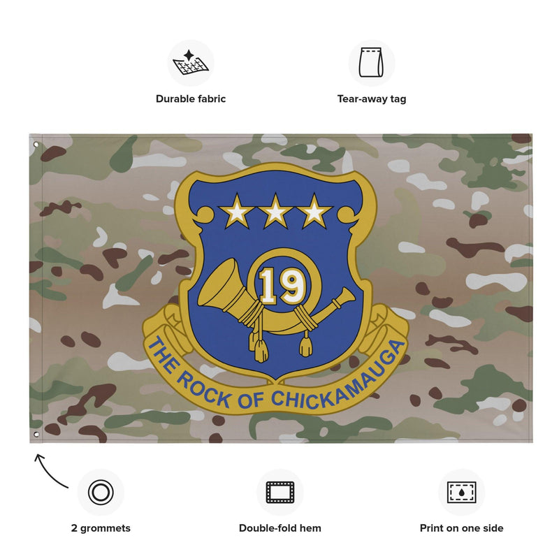 U.S. Army 19th Infantry Regiment Multicam Flag