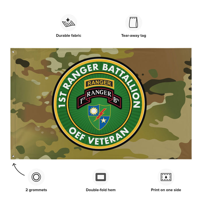 1st Ranger Battalion OEF Veteran Multicam Flag Tactically Acquired   