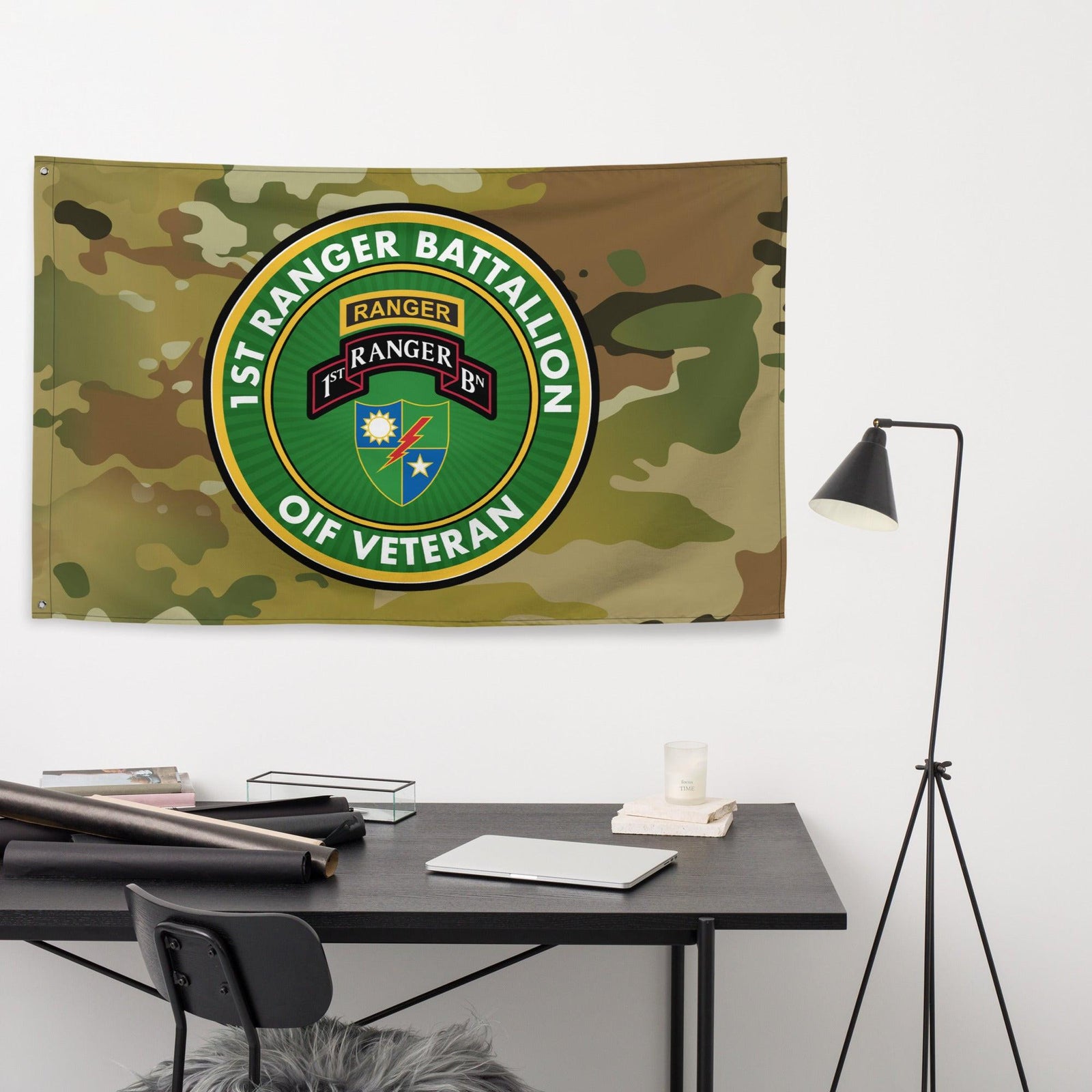 1st Ranger Battalion OIF Veteran Multicam Flag Tactically Acquired   