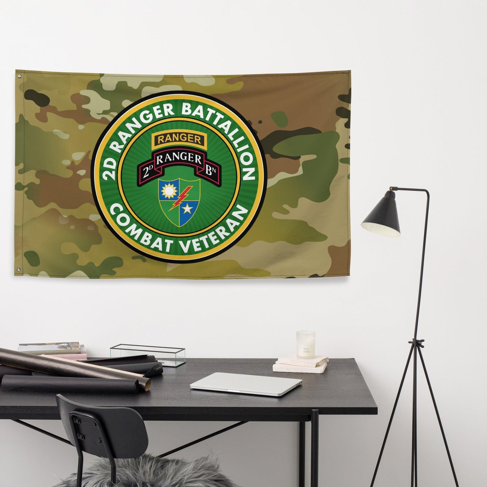 2d Ranger Battalion Combat Veteran Multicam Flag Tactically Acquired   