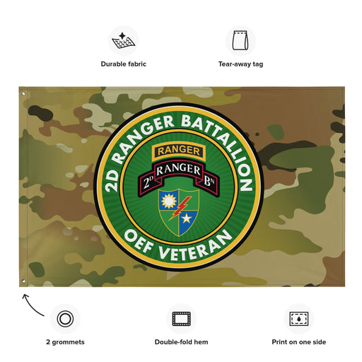 2d Ranger Battalion OEF Veteran Multicam Flag Tactically Acquired   