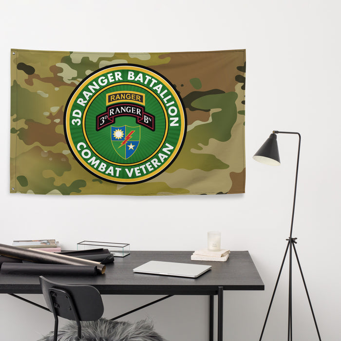 3d Ranger Battalion Combat Veteran Multicam Flag Tactically Acquired   