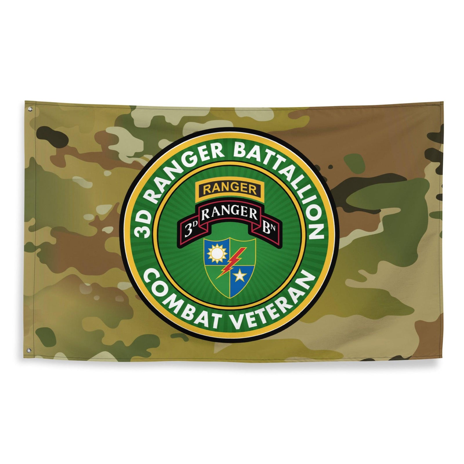 3d Ranger Battalion Combat Veteran Multicam Flag Tactically Acquired   