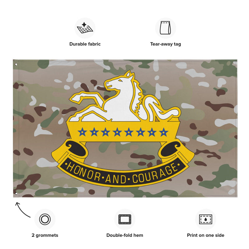 U.S. Army 8th Cavalry Regiment Multicam Flag