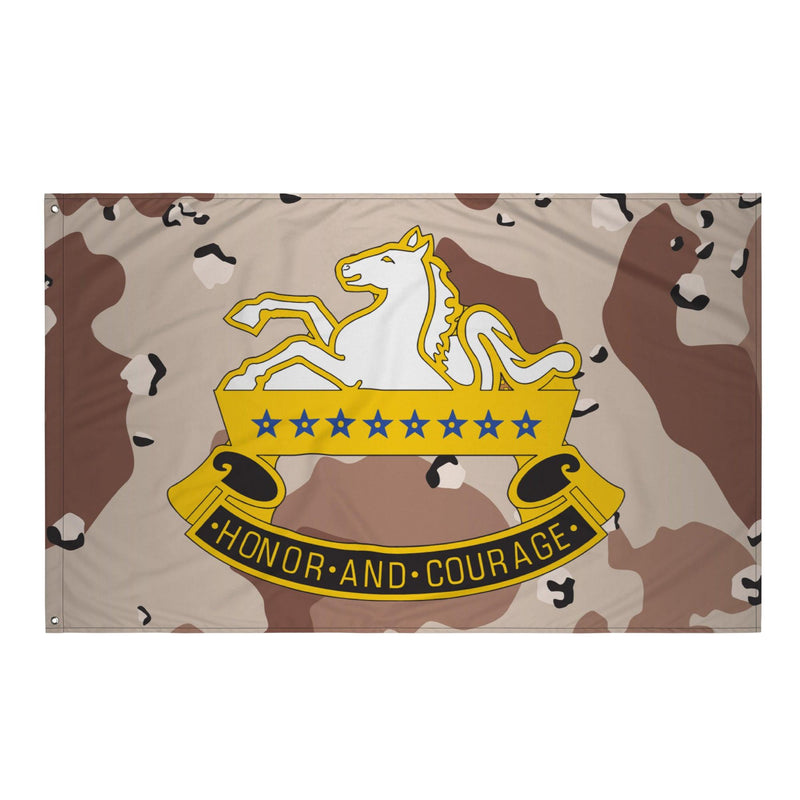 8th Cavalry Regiment Chocolate-Chip Camo Flag