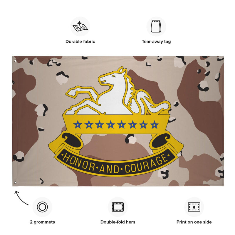 8th Cavalry Regiment Chocolate-Chip Camo Flag