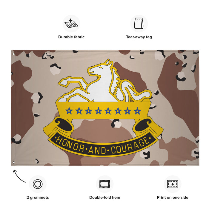 8th Cavalry Regiment Chocolate-Chip Camo Flag Tactically Acquired   