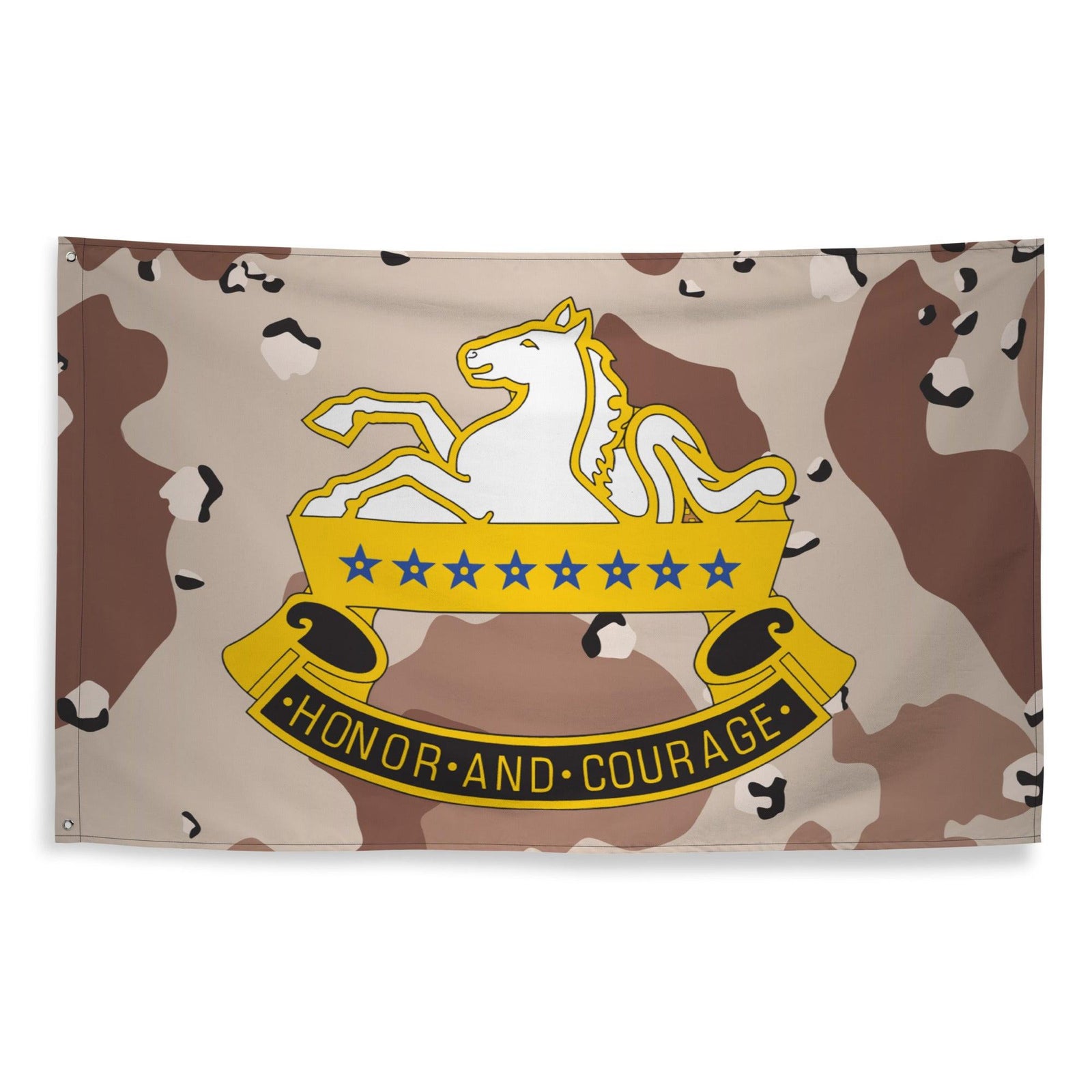8th Cavalry Regiment Chocolate-Chip Camo Flag Tactically Acquired   