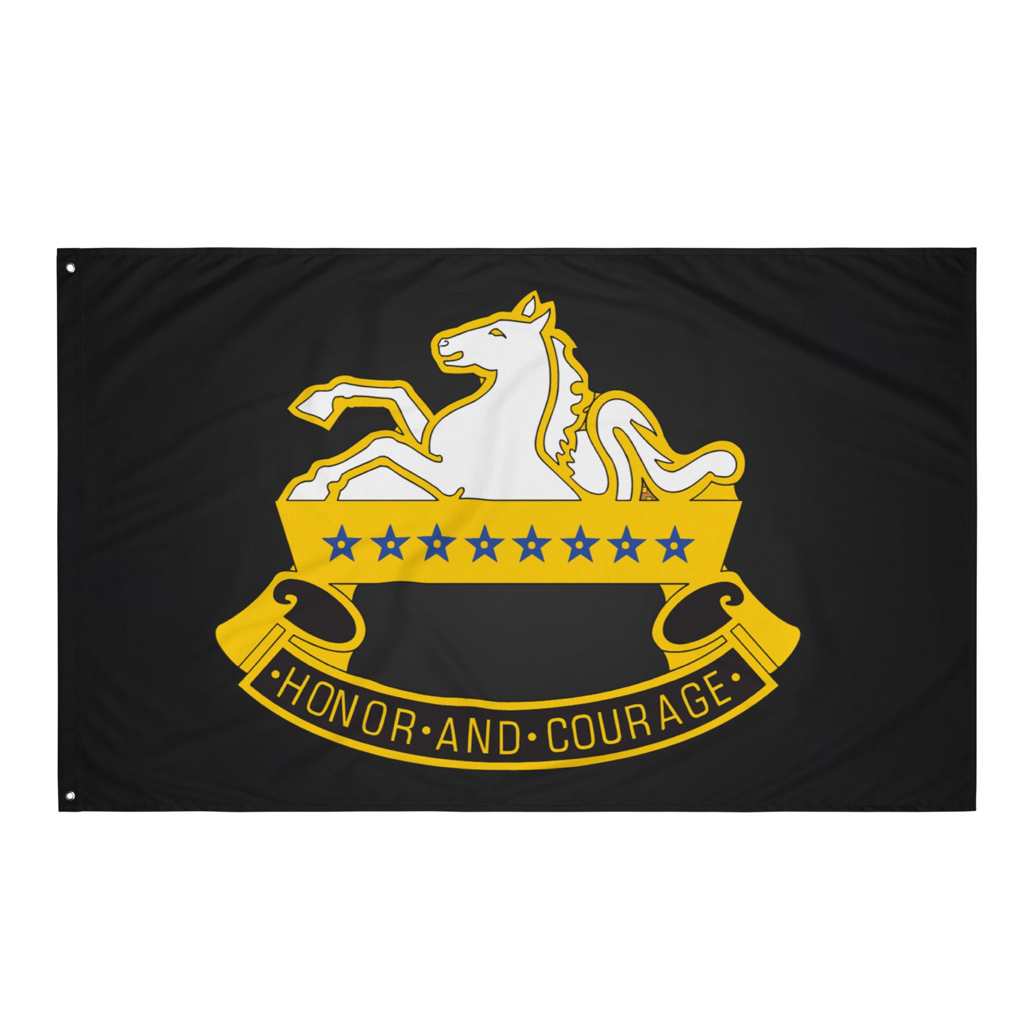 8th Cavalry Regiment Emblem Black Flag