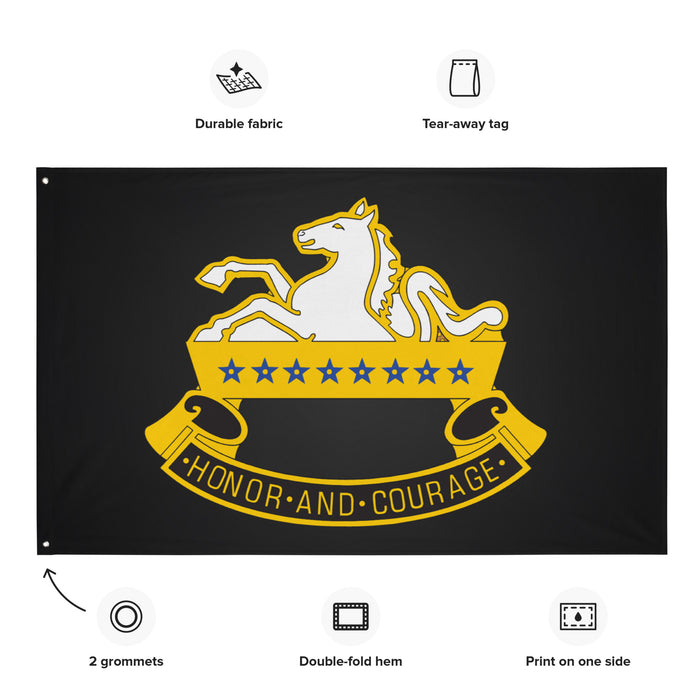 8th Cavalry Regiment Emblem Black Flag Tactically Acquired   