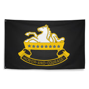 8th Cavalry Regiment Emblem Black Flag Tactically Acquired   