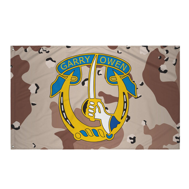 U.S. Army 7th Cavalry Regiment Chocolate-Chip Camo Flag